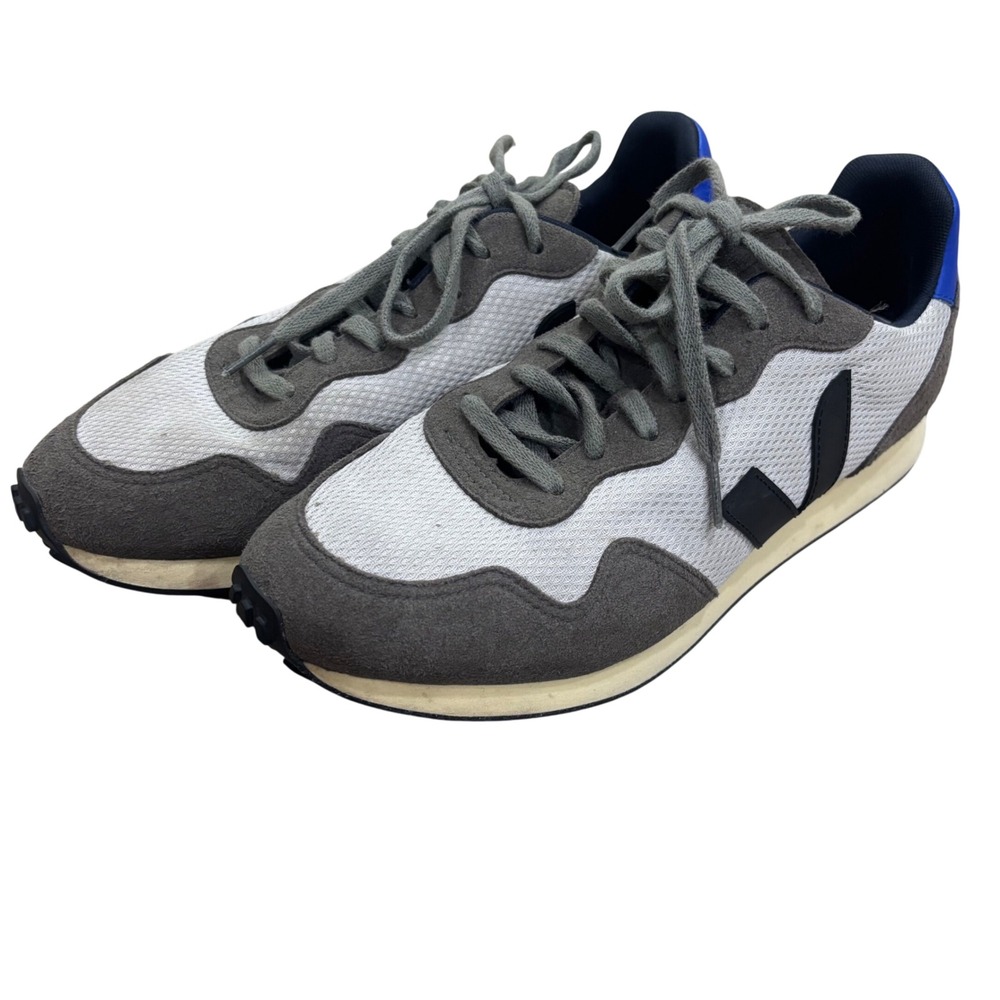 Veja Rio Branco Alveomesh Mens Sneakers Grey White Blue RB012382 Size 10
